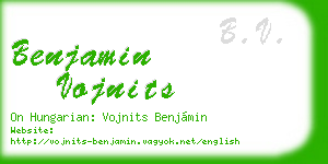 benjamin vojnits business card
