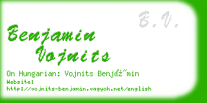benjamin vojnits business card